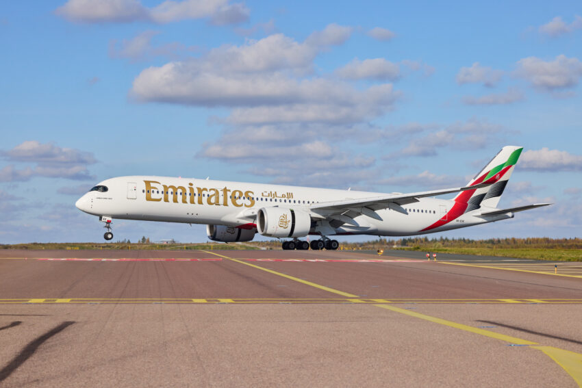 Emirates arrives in Helsinki